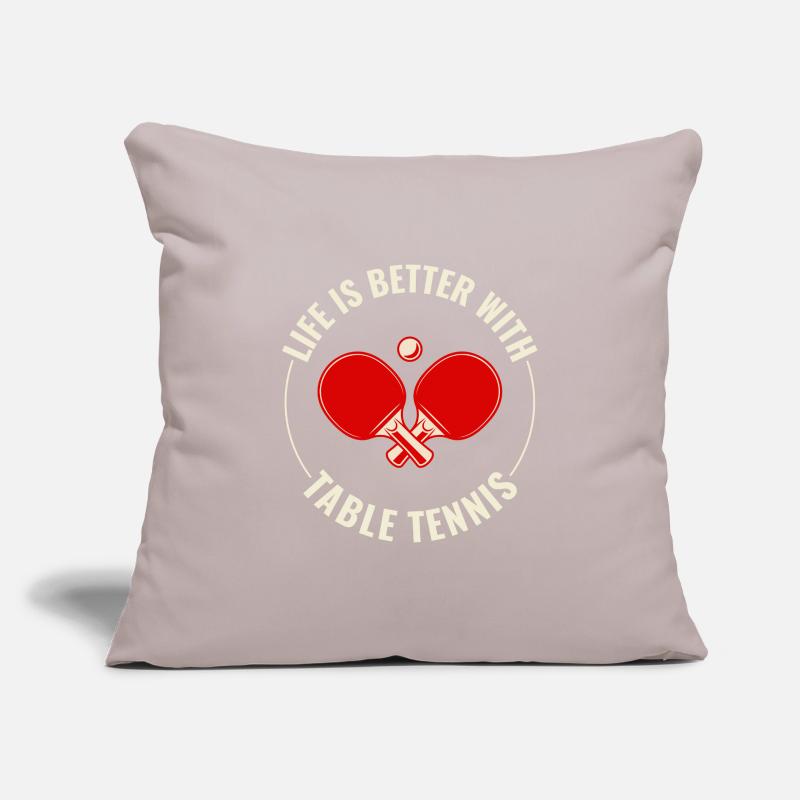 Ping Pong Master Entraîneur de Tennis de Table Paddle Player Housse de coussin décorative 45 x 45 cm