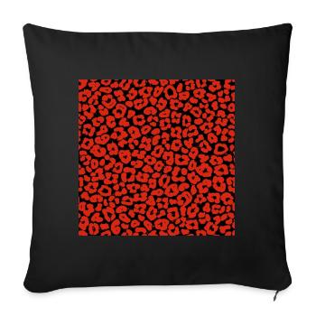 Peau d'animal avec style de couleur africaine - Housse de coussin décorative 45 x 45 cm - noir - Devant