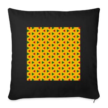 Motifs africains aux couleurs africaines - Housse de coussin décorative 45 x 45 cm - noir - Devant
