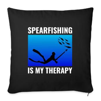 Pêche sous-marine Pêche sous-marine Pêche au harpon - Housse de coussin décorative 45 x 45 cm - noir - Devant