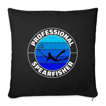 Pêche sous-marine Pêche sous-marine Pêche au harpon - Housse de coussin décorative 45 x 45 cm - noir - Devant
