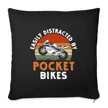 MotoCycliste - Housse de coussin décorative 45 x 45 cm - noir - Devant