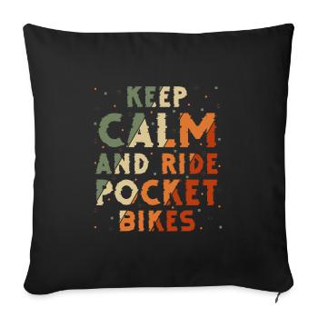 Motorcycle Biker Two-wheeler Father - Sofa pillowcase 17,3'' x 17,3'' (45 x 45 cm) - black - Front