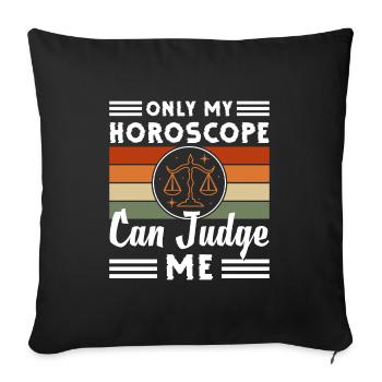 Birthday Horoscope September - Sofa pillowcase 17,3'' x 17,3'' (45 x 45 cm) - black - Front