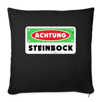 Sternzeichen Steinbock Galaxie Statement Horoskop - Sofakissenbezug 45 x 45 cm - Schwarz - Vorne