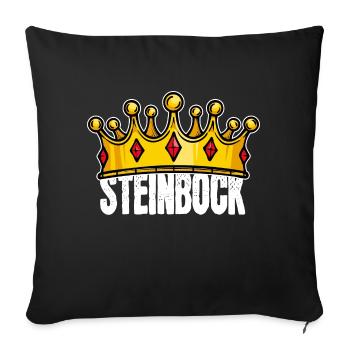 Sternbild Steinbock Horoskop Sternzeichen Esoterik - Sofakissenbezug 45 x 45 cm - Schwarz - Vorne