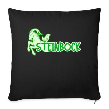Horoskop Steinbock Esoterik Aberglaube Tierkreis - Sofakissenbezug 45 x 45 cm - Schwarz - Vorne