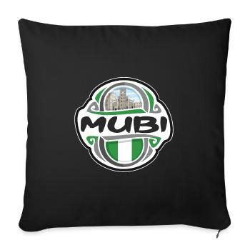 Mubi Nigeria Flagge Abzeichen Reise Souvenir Stempel - Sofakissenbezug 45 x 45 cm - Schwarz - Vorne