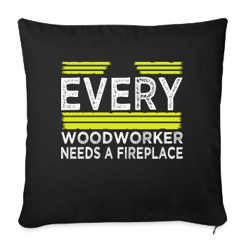 carpenter plumber sabrina carpenter tshirts - Sofa pillowcase 17,3'' x 17,3'' (45 x 45 cm) - black - Front