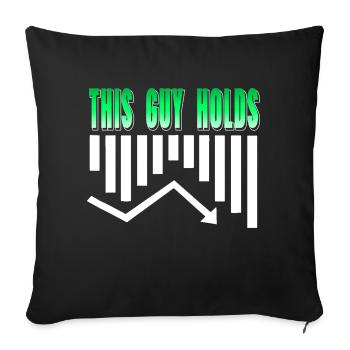 This Guy Hold Funny Bear Cycle Trader T-Shirt - Sofa pillowcase 17,3'' x 17,3'' (45 x 45 cm) - black - Front