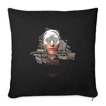 Mask and Disguise - Maske und Tarnung - Sofa pillowcase 17,3'' x 17,3'' (45 x 45 cm) - black - Front
