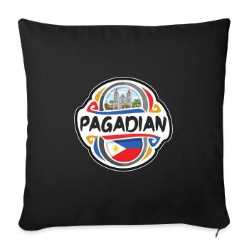 Pagadian Philippines Flag Travel Souvenir Badge St - Sofa pillowcase 17,3'' x 17,3'' (45 x 45 cm) - black - Front
