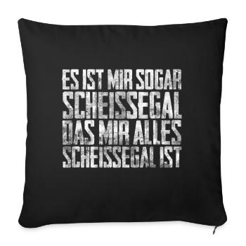 Sprüche gegen Sucht und Abstinenz - Sofakissenbezug 45 x 45 cm - Schwarz - Vorne