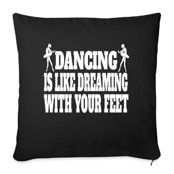 Ballet Dancer Gift Dance Ballerina Dance Class - Sofa pillowcase 17,3'' x 17,3'' (45 x 45 cm) - black - Front