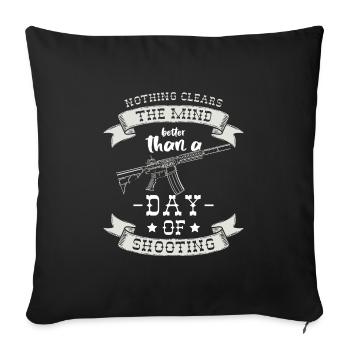 Waffe Schuss Waffenbesitzer Schießen - Sofakissenbezug 45 x 45 cm - Schwarz - Vorne