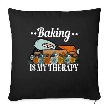 Baking Baker Baker Bakery Confectionery Cake - Sofa pillowcase 17,3'' x 17,3'' (45 x 45 cm) - black - Front