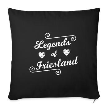 Frisian legends - Sofa pillowcase 17,3'' x 17,3'' (45 x 45 cm) - black - Front