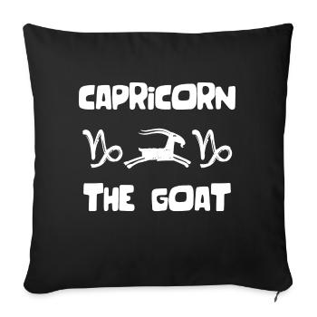 Tierkreiszeichen Statement Steinbock Horoskop - Sofakissenbezug 45 x 45 cm - Schwarz - Vorne