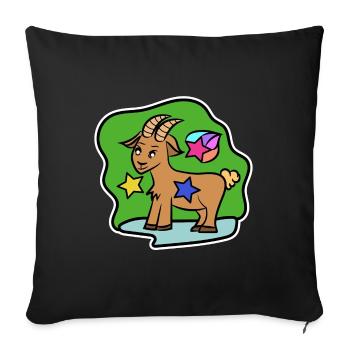 Astronomy Capricorn Stars Horoscope Sky - Sofa pillowcase 17,3'' x 17,3'' (45 x 45 cm) - black - Front