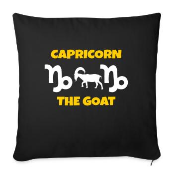 Tierkreiszeichen Statement Horoskop Steinbock - Sofakissenbezug 45 x 45 cm - Schwarz - Vorne