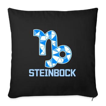 Tierkreiszeichen Spruch Steinbock Astronomie - Sofakissenbezug 45 x 45 cm - Schwarz - Vorne
