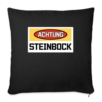 Steinbock Tierkreiszeichen Statement Astronomie - Sofakissenbezug 45 x 45 cm - Schwarz - Vorne