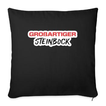 Steinbock Statement Tierkreiszeichen Esoterik - Sofakissenbezug 45 x 45 cm - Schwarz - Vorne