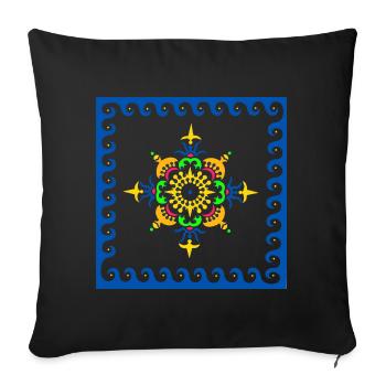 Water - Sofa pillowcase 17,3'' x 17,3'' (45 x 45 cm) - black - Front