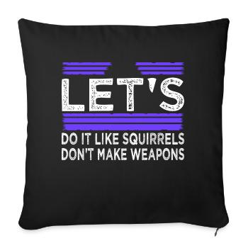 bird child funny quote hippie funky joke birthday - Sofa pillowcase 17,3'' x 17,3'' (45 x 45 cm) - black - Front