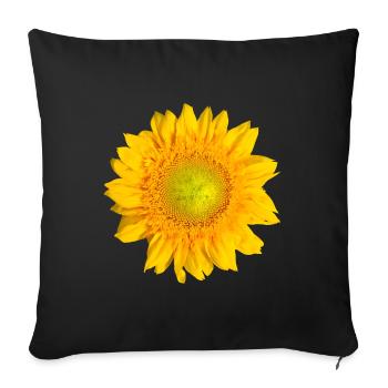 Sunflower Sunflower Flower Floral Floral Floral - Sofa pillowcase 17,3'' x 17,3'' (45 x 45 cm) - black - Front