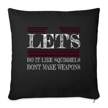 bday symbole de paix hippie drôle anti guerre fun - Housse de coussin décorative 45 x 45 cm - noir - Devant