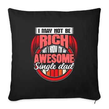 Single Parent Father Dad Children Gift - Sofa pillowcase 17,3'' x 17,3'' (45 x 45 cm) - black - Front