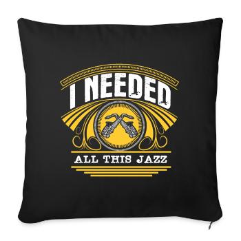 Saxophone Musical Instrument Chapel Gift - Sofa pillowcase 17,3'' x 17,3'' (45 x 45 cm) - black - Front