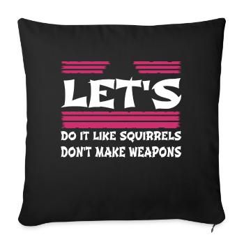 birthday present peace symbol disarmament love - Sofa pillowcase 17,3'' x 17,3'' (45 x 45 cm) - black - Front