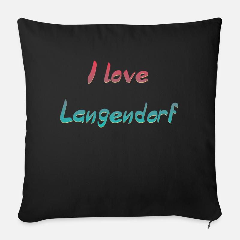 Langendorf - Sofakissenbezug 45 x 45 cm - Schwarz