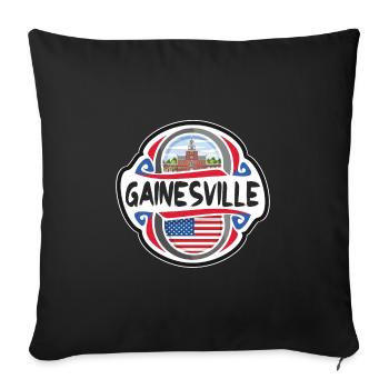 Gainesville Vereinigte Staaten Flagge Reisesouvenir - Sofakissenbezug 45 x 45 cm - Schwarz - Vorne
