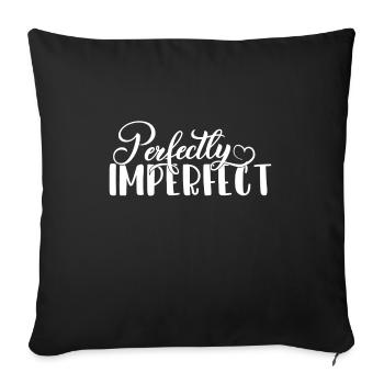 Design chrétien parfaitement imparfait - Housse de coussin décorative 45 x 45 cm - noir - Devant