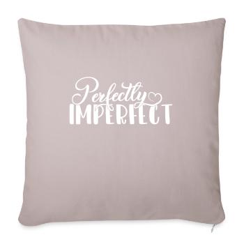 Design chrétien parfaitement imparfait - Housse de coussin décorative 45 x 45 cm - taupe clair - Devant