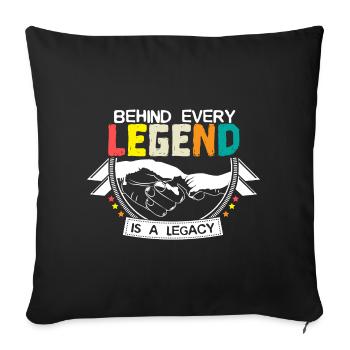 Father & Son Baby Father's Day Gift Idea - Sofa pillowcase 17,3'' x 17,3'' (45 x 45 cm) - black - Front