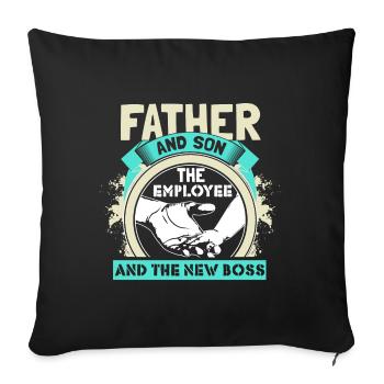 Father & Son Newborn Dad - Sofa pillowcase 17,3'' x 17,3'' (45 x 45 cm) - black - Front
