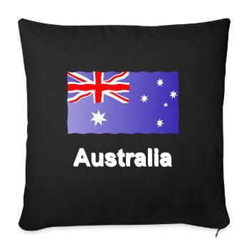 geschenke Australier, Flagge Australien, Australi - Sofakissenbezug 45 x 45 cm - Schwarz - Vorne