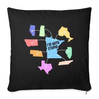 Minnesota Staaten Design für stolze Minnesotaner - Sofakissenbezug 45 x 45 cm - Schwarz - Vorne