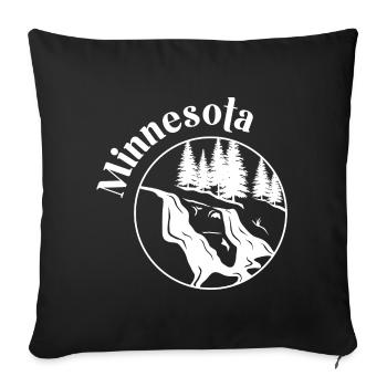 Natur Minnesota Design für stolze Minnesotaner - Sofakissenbezug 45 x 45 cm - Schwarz - Vorne