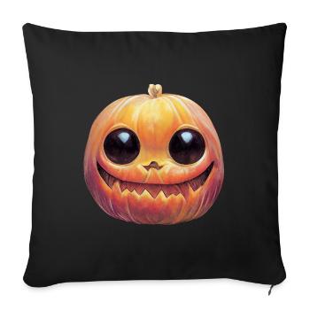 Pumpkin Head For Halloween - Sofa pillowcase 17,3'' x 17,3'' (45 x 45 cm) - black - Front