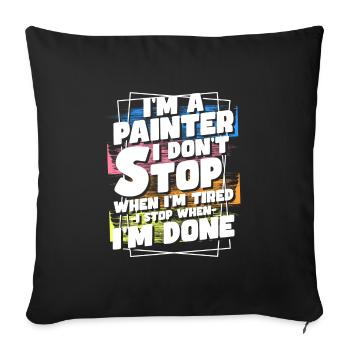 Painter Painters Renovate Master Painters - Sofa pillowcase 17,3'' x 17,3'' (45 x 45 cm) - black - Front