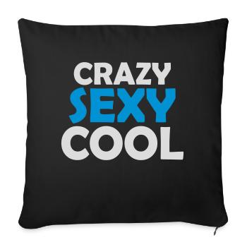 design cool sexy fou - Housse de coussin décorative 45 x 45 cm - noir - Devant
