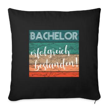 Bachelor erfolgreich bestanden Abschluss retro - Sofakissenbezug 45 x 45 cm - Schwarz - Vorne