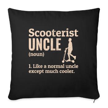 Electric Scooter Driver E-Scooter Scooterist Uncle - Sofa pillowcase 17,3'' x 17,3'' (45 x 45 cm) - black - Front