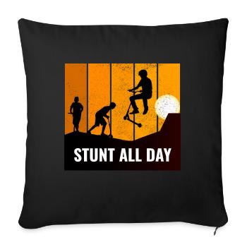 Stunt Scooter Freestyle Scootering Riding - Sofa pillowcase 17,3'' x 17,3'' (45 x 45 cm) - black - Front