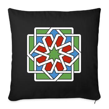 Andalucia 4 (dark) - Sofa pillowcase 17,3'' x 17,3'' (45 x 45 cm) - black - Front
